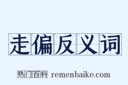 走偏反义词是什么意思的图片